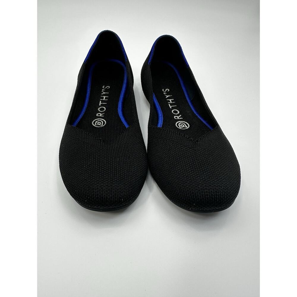 Rothy’s Womens The Point Black Flats Shoes Size 7 Knit Washable - Picture 3 of 7